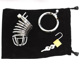Quick Relief - Pro Lock™ Kuisheidskooi - Metaal - Kuisheidskooi voor Mannen - Chastity cage - Staal Deluxe - Sissy - Cock Cage - Zilver — thumbnail 3