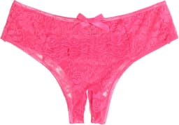 Zeloria Kanten Slip Open Kruis – String Open kruis Roze – Dames Lingerie Slip Stretch – L — thumbnail 3