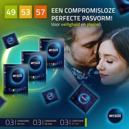 MY.SIZE PRO condoom maat 2,3,4-49,53,57 mm, 3x3 condooms - pasvorm en een geschikte maat voor iedereen — thumbnail 2