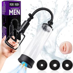 Vacuümpomp voor de penis: handmatige pomp voor erectie en vergroting; krachtig vacuümsysteem voor mannen — thumbnail 3