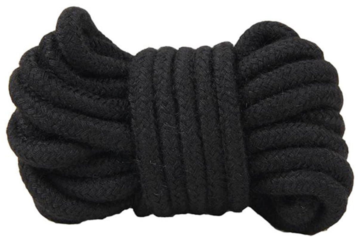 Zeloria Bondage Touw 10 Meter – Zacht Katoenen Bondage Rope 8 mm – Shibari Touw – BDSM Touw – Zwart — afbeelding 1