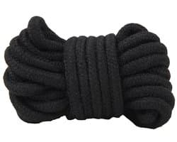 Zeloria Bondage Touw 10 Meter – Zacht Katoenen Bondage Rope 8 mm – Shibari Touw – BDSM Touw – Zwart