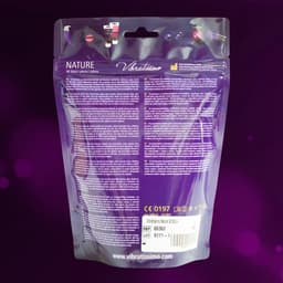 VIBRATISSIMO condooms Nature 50-pack | Premium box extra vochtig | Dunne wanddikte & natuurkleurig | Gevoelsecht flinterdun | Anticonceptie mannen | B=53 mm — thumbnail 3