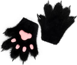 Handschoenen Leuke Vos Wolf Pluche Klauw Fluzzy Mitten Halloween Kerst Cosplay Kostuum voor Mannen Vrouwen — thumbnail 1