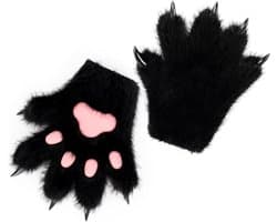 Handschoenen Leuke Vos Wolf Pluche Klauw Fluzzy Mitten Halloween Kerst Cosplay Kostuum voor Mannen Vrouwen