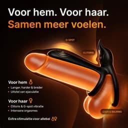 Sensual Desire® Fuse Koppel Vibrator – Vibrerende Cockring met Clitoris Stimulator – Sex Toys voor Mannen, Vrouwen & Koppels – Prostaat Stimulator – Dubbele Penisring – 10 Vibratiestanden – Waterdicht — thumbnail 3