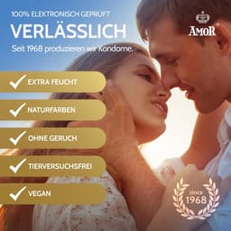 AMOR premium Thin Condooms, extra dunne, 0.04 mm, Ø 53 mm, 100 stuks — thumbnail 4
