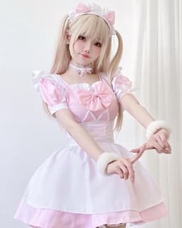 Fiamll Maid Costume French Maid Dress Anime Cosplay Maid Outfit Maid Outfit Halloween Costume for Adults - ShopVlot — thumbnail 3