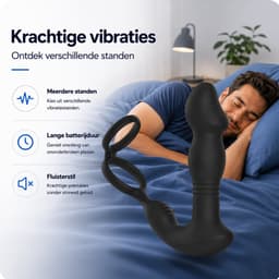 NØXA Rebel - Prostaat Stimulator met Cockring - Bestuurbaar met App - Afstandbediening - Anale Speeltjes voor Mannen - Anaal Vibrator - Sex Toys voor Mannen & Koppels - 3 in 1 - Navy — thumbnail 5
