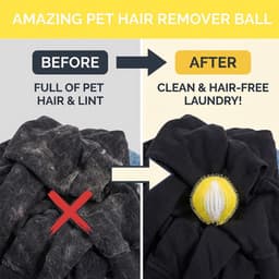 8 stuks herbruikbare haarvangers voor wasmachine – verwijdert dierenharen, haren en pluisjes uit de was, zacht voor textiel, met herbruikbare ballen — thumbnail 4