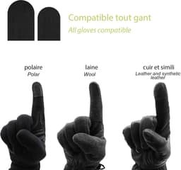 Handschoenen tactiel te maken, zwart, eenheidsmaat (10 stuks) uniseks, Zwart, Eén maat — thumbnail 2