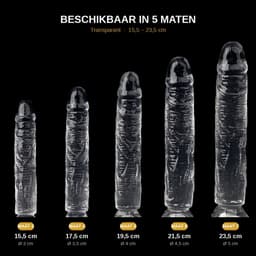 SINYX Dildo met Zuignap - 23,5 cm - Transparante Dildo - Realistische Dildo - Sex Toys voor Vrouwen - Sex Toys voor Mannen - Dildo Mannen Anaal - Sextoys — thumbnail 2