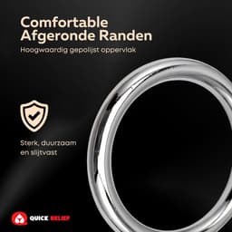 Quick Relief Steel Armor™ Cockring Set Medium - Set van 3 Metalen Cockringen - 42,5 mm , 45 mm, 47,5 mm — thumbnail 4