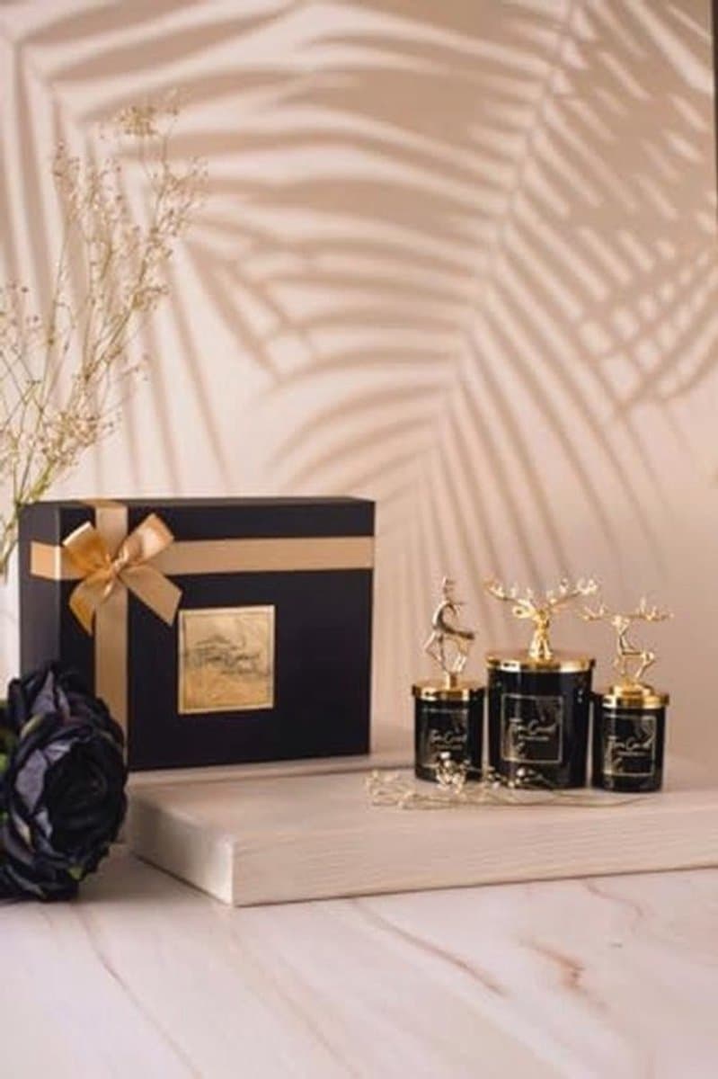 Geurkaarsen Gift Set voor Vrouwen - 3-delige Vanille Geurkaarsen in Elegante Verpakking — afbeelding 1