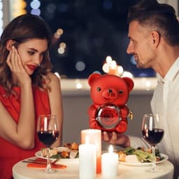 Romantische teddybeer met rozenbloem - Perfect cadeau voor Valentijnsdag, Moederdag, bruiloften en jubilea — thumbnail 2