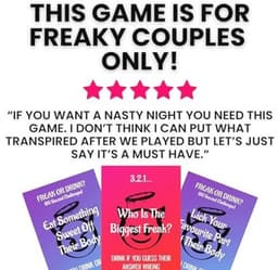 Freak Or Drink - Het meest freakiest koppel drinkspel, perfect voor date-avonden, verjaardagen en jubilea - Laten we dronken, wild en freaky worden! | Valentijnscadeaus voor hem/haar | Paar geschenken — thumbnail 3
