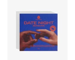 Date Night Bonbons | Lustopwekkende Chocolades | Sex Chocolades | 100% natuurlijk | Maca, Ginseng en Damiana | Melkchocolade met Karamel | Inclusief Truth or Dare Spel | 4 Stuks