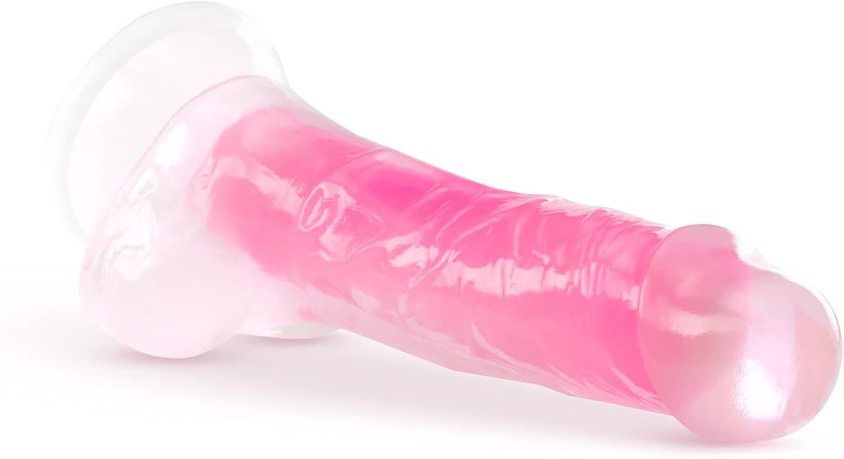 Blush - NEO Elite - Paradise - Glow In The Dark - silicone dual density dildo - roze — afbeelding 1