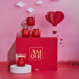 Geurkaarsen Cadeauset - Romantische Kaarsen - Sfeer Creëren - 6 Kaarsen met Boodschap - 6 Stuks - Rood — thumbnail 2
