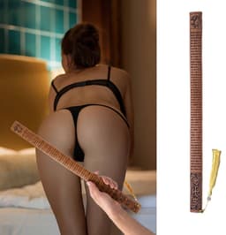 Houten Straf Liniaal 50 cm – BDSM Liniaal – Wooden Discipline Ruler – Spanking Paddle voor Fetish & Rollenspel — thumbnail 4