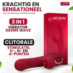 ME'ADAM – Vibrator voor Vrouwen – 3-in-1 G-Spot & Clitoris Stimulator – Wand Massager – 22 Standen – Stil – Waterdicht – Oplaadbaar - Sex toys voor vrouwen - Satisfyer — thumbnail 2