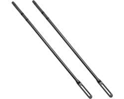 Reinigingsstokken Fluit - Blokfluit Onderhoud - Instrument Verzorging - Gladde Kunststof - 34.5 cm - Zwart
