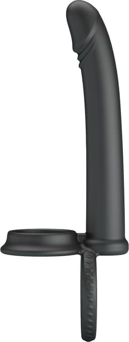 Pretty Love - Moses - Dildo met Cockring en Scrotumring - Zwart — thumbnail 3