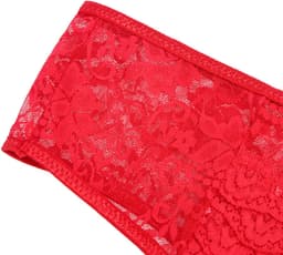Zeloria Kanten Slip Open Kruis – String Open kruis – Rood – Dames Lingerie Slip Stretch – XXL — thumbnail 4