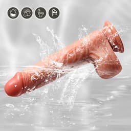 Realistische Stotende Dildo Vibrator - 22,35cm Oplaadbaar via USB met 7 Trilstanden, 7 Stootinstellingen, Afstandsbediening, G-Spot Stimulatie. — thumbnail 6