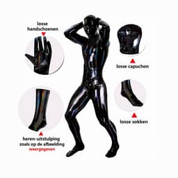 latex outfit heren - Jumpsuit - Handschoen - Sokken - Masker - BDSM — thumbnail 5