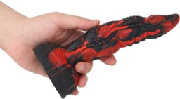 Banoch | Dildo siliconen "Snuck" | zwart / rood | 20 cm | ∅ 4 cm | fantasy monster | Zuignap — thumbnail 2