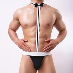 Dailygoody - Borat Mankini voor Heren - Sexy Strandbadpak - Netstof Tanga - Ondergoed voor Mannen - Perfect voor Feestjes en Stranddagen — thumbnail 2