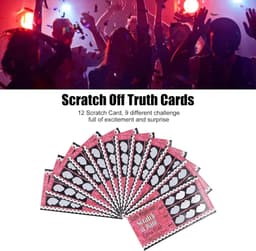 Gezelschapsspel Kraskaarten - Feestspel Vrijgezellenavond - Feestelijke Uitdagingen - 12 Spannende Kraskaarten - 16 x 14 x 1 cm — thumbnail 2