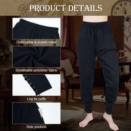 Allecto - 3-delige Piratenbroek voor Heren - Middeleeuws Viking Kostuum - Comfortabel en Ademend - Halloween Party - Cosplay Outfit - Perfect voor .. — thumbnail 1