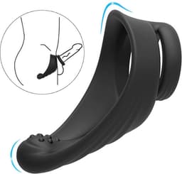 Quick Relief Perineum Teaser™ - Cockring - Perineum Massage - Siliconen Penis Ring - Perineum stimulatie - Penis Ring - Sex Toys voor Mannen - 3 cm - Zwart — thumbnail 5
