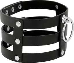 Black Choker Vegan Leather - Fetish / BDSM / Kinky — thumbnail 4