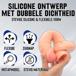 Intenz® Dildo met Zuignap + Gratis Cleaning Bulb - Sex toys voor vrouwen en mannen - 18cm — thumbnail 2