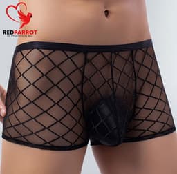 Zwart Transparante Boxershort- Erotisch - Heren - Sexy - Maat S en M — thumbnail 4