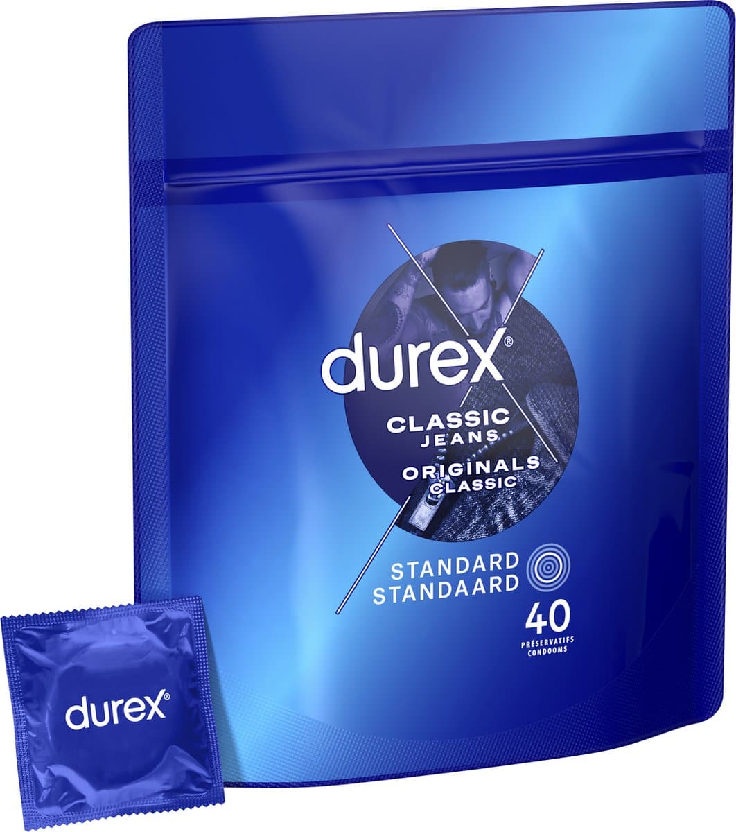 Durex Condooms Classic Natural - 40 stuks - Voordeelverpakking - Cadeau voor man en vrouw — afbeelding 1