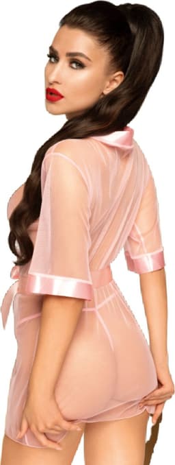 Penthouse Lingerie Kimono Midnight Mirage - Erotische Lingerieset - Maat M/L - Roze — thumbnail 2