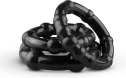 Cockring Set Super Stretch - Zwart — thumbnail 7