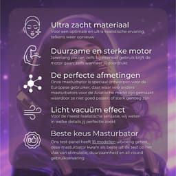 Masturbator automatische voor man vagina pocket pussy blowjob handsfree sextoy - Met zuignap - Monica Moments® — thumbnail 5