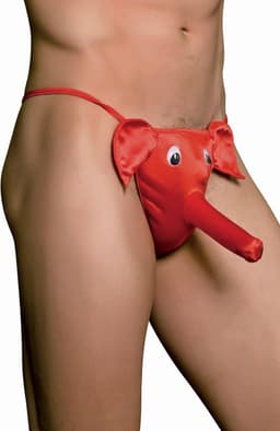 Paris Hollywood Elephant - Erotische String met Olifant - Rood - One Size — thumbnail 1