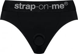 Strap-On-Me - Heroine - Comfortabel Strap-on Voorbinddildo Harnas Van Microfiber - Zwart 2XL — thumbnail 4