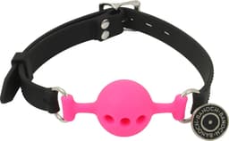 Banoch - ballgag siliconen small - roze Ø 3,5 cm - bdsm — thumbnail 5