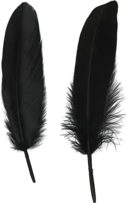 Banoch | Bondage Naughty Black | zwarte pluche handboeien, blinddoek en streel veren — thumbnail 4