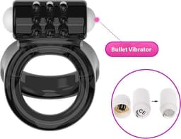 Quick Relief Double Pleasure™ Cockring - Penis ring - Sex Toys voor Mannen - Zwart — thumbnail 3