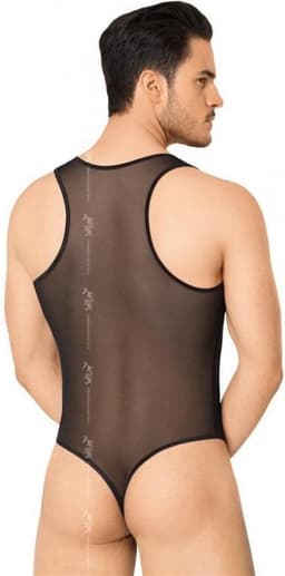 Softline- heren visnet body- zwart M/L — thumbnail 2