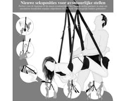 Sex Schommel - Sex Swing Extra Stevig – Seksschommel Leer – Seksspeeltjes voor Koppel – Seks Schommel BDSM – Erotiek Toys - Sex Sling – Love Swing – Discreet Verpakt – Zwart