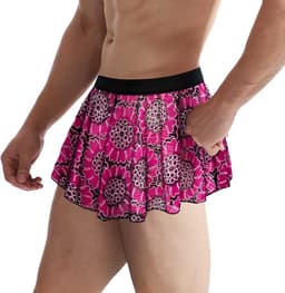 Sexy mannen rokje Rose Red - One size - Elastisch - Erotische heren kleding - Clubkleding - Ondergoed - Onderbroek — thumbnail 4